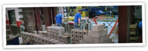 Wall under construction for CNG filling station for Speedway of South Bend, IN