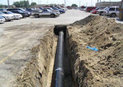 Parking lot storm drain in South Bend, IN