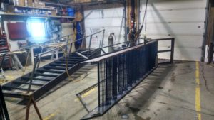 Steel stair fabrication for Steel Warehouse, South Bend, IN
