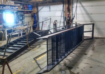 Steel stair fabrication for Steel Warehouse, South Bend, IN