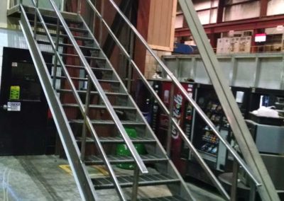 Steel stair installation for Steel Warehouse, South Bend, IN