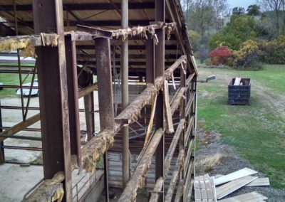 Steel Building Framework before construction