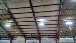 Steel Building roof reconstruction completed (after)