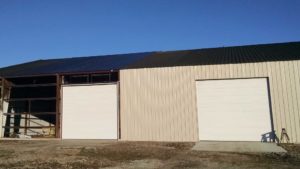 Steel Building overhead door frame addition Bremen, IN (Completed)