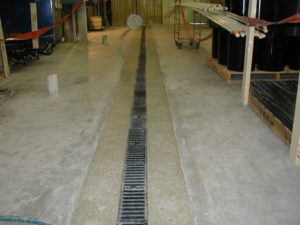 Sloped poly cast trench drain for Polygon, Walkerton, IN