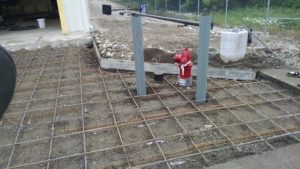 Pouring Concrete for Speedway
