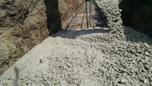 Pouring concrete for AEP, South Bend, IN