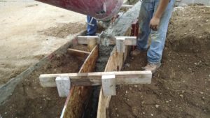 Concrete Curb for Speedway, South Bend, IN (Before)