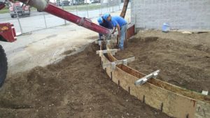 Concrete Curb for Speedway, South Bend, IN (Before)