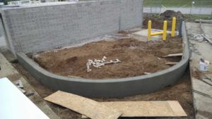 Concrete Curb for Speedway, South Bend, IN (during construction)