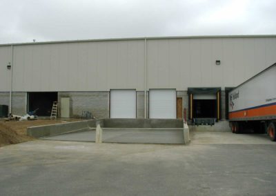 Completed truck dock ramp and doors, Cleveland Center, South Bend, IN