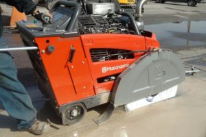 Street Cut in South Bend Indiana 75 HP Flat Saw